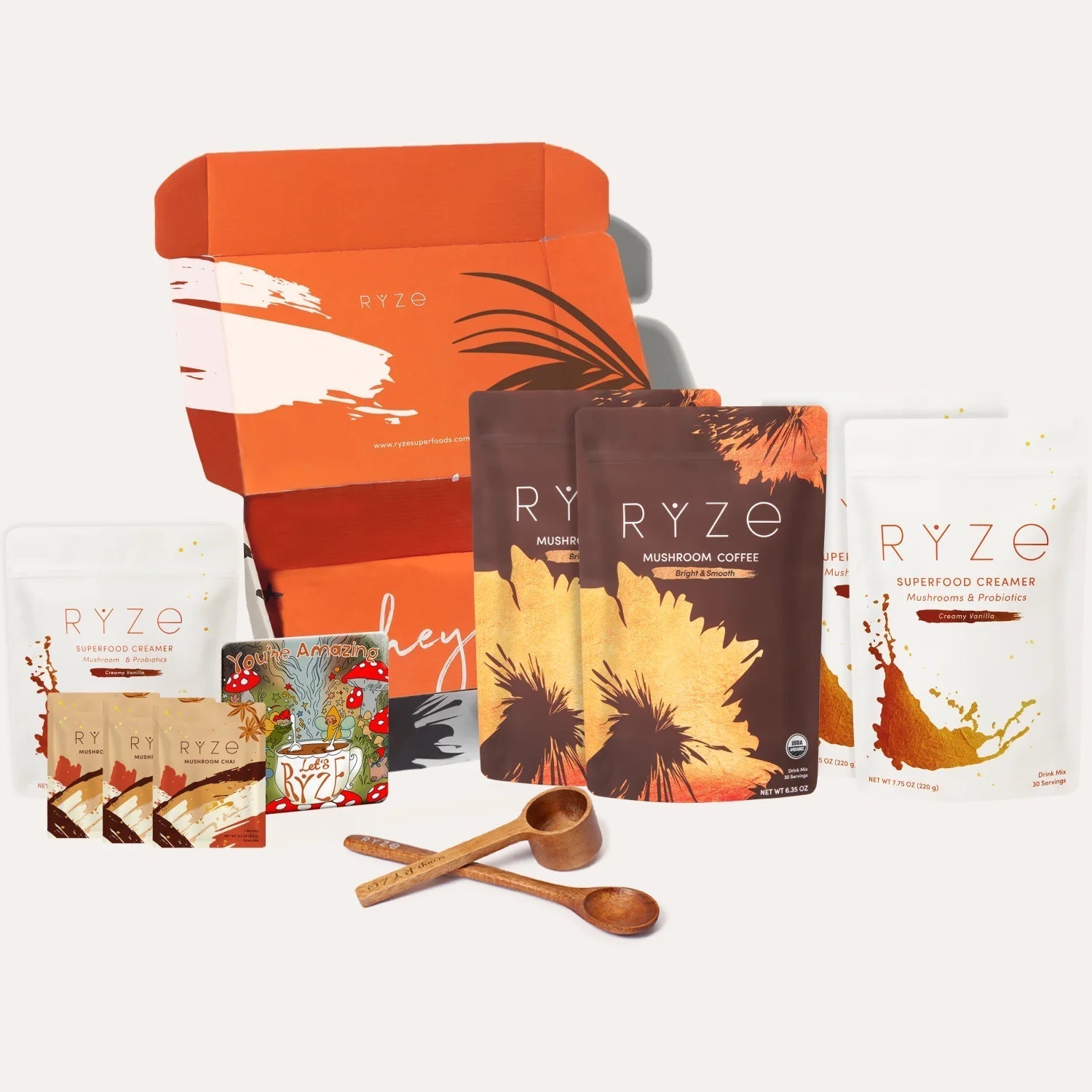 RYZE Lovers Gift Set: 2 Coffees + 2 Creamers - Travel Edit