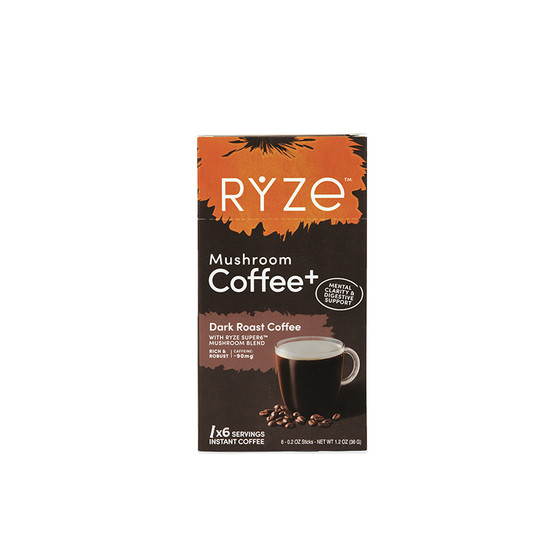 Dark Roast Mushroom Coffee Carton - Clean Style