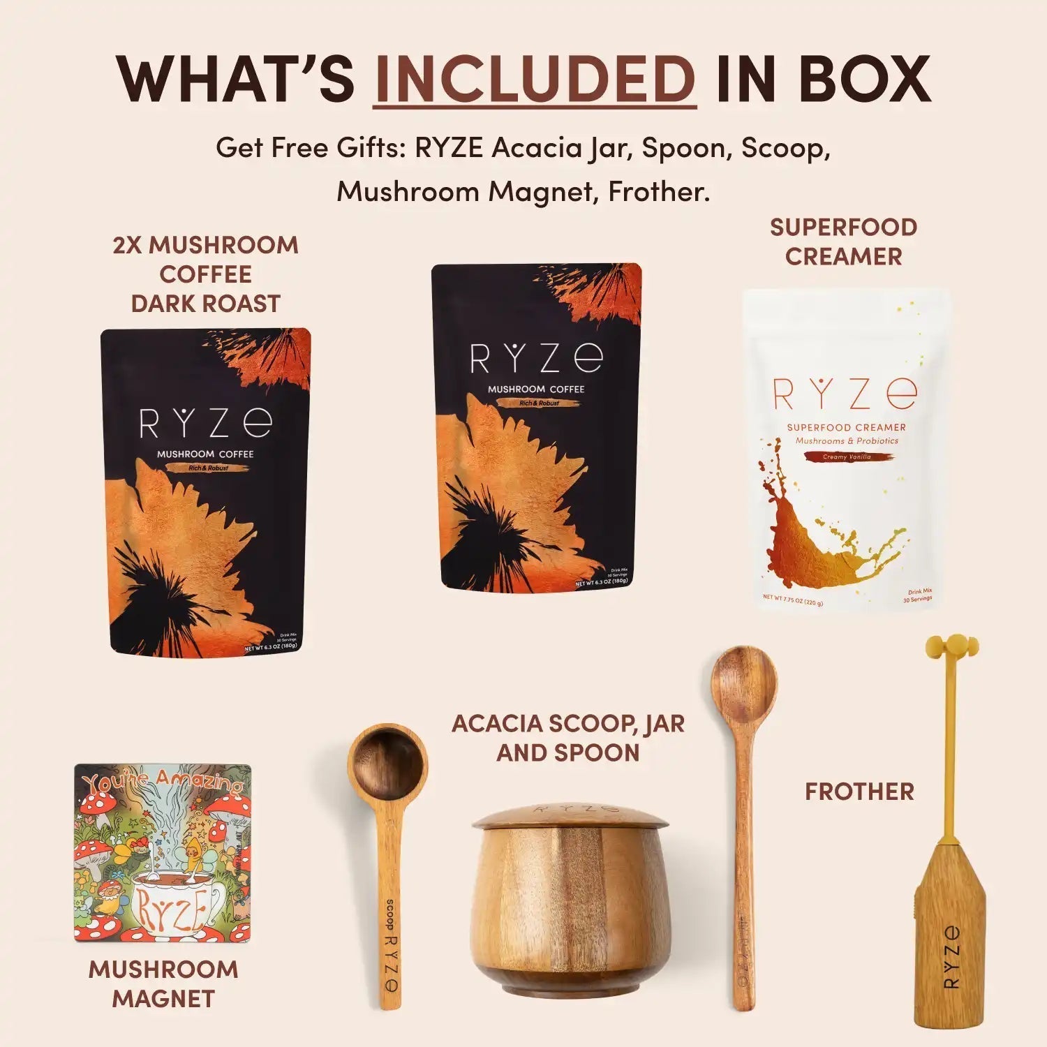 Mushroom Coffee Ritual Set - Fresh Pair