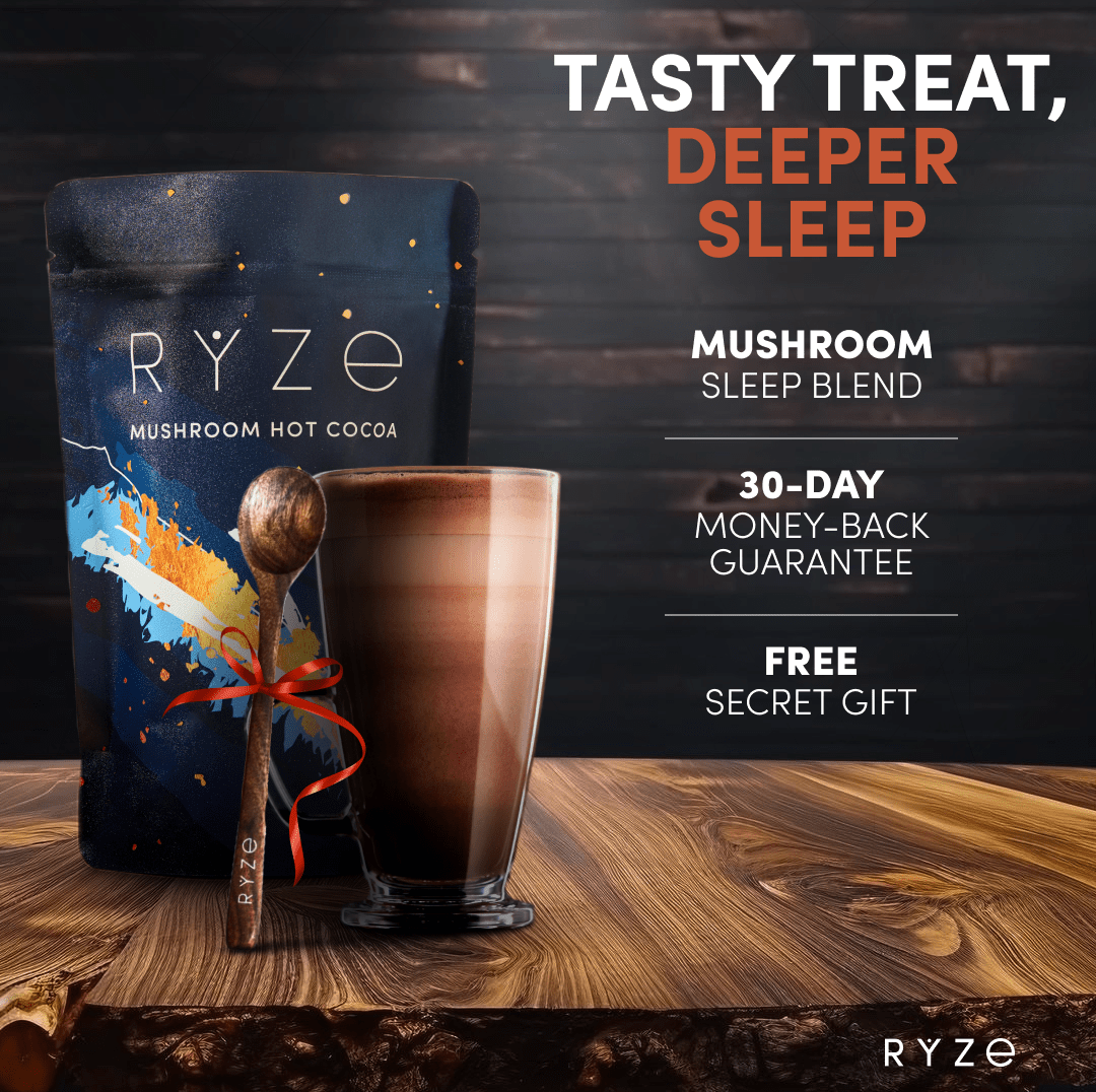 RYZE Hot Cocoa - with 6 Sleep Superfoods to Help Fall Asleep and Stay Asleep - Soft Pick